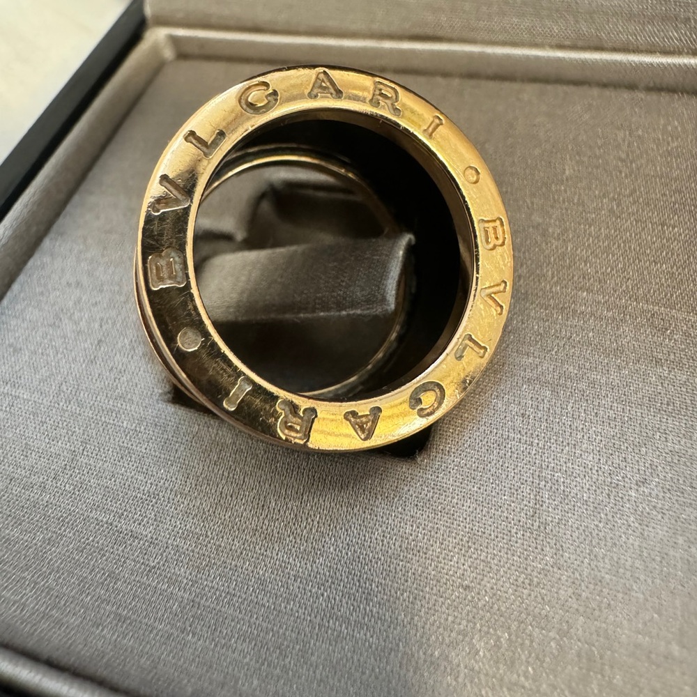 Bulgari B.zero1 Ring Black Ceramic 18k Rose Gold - Picture 9 of 13